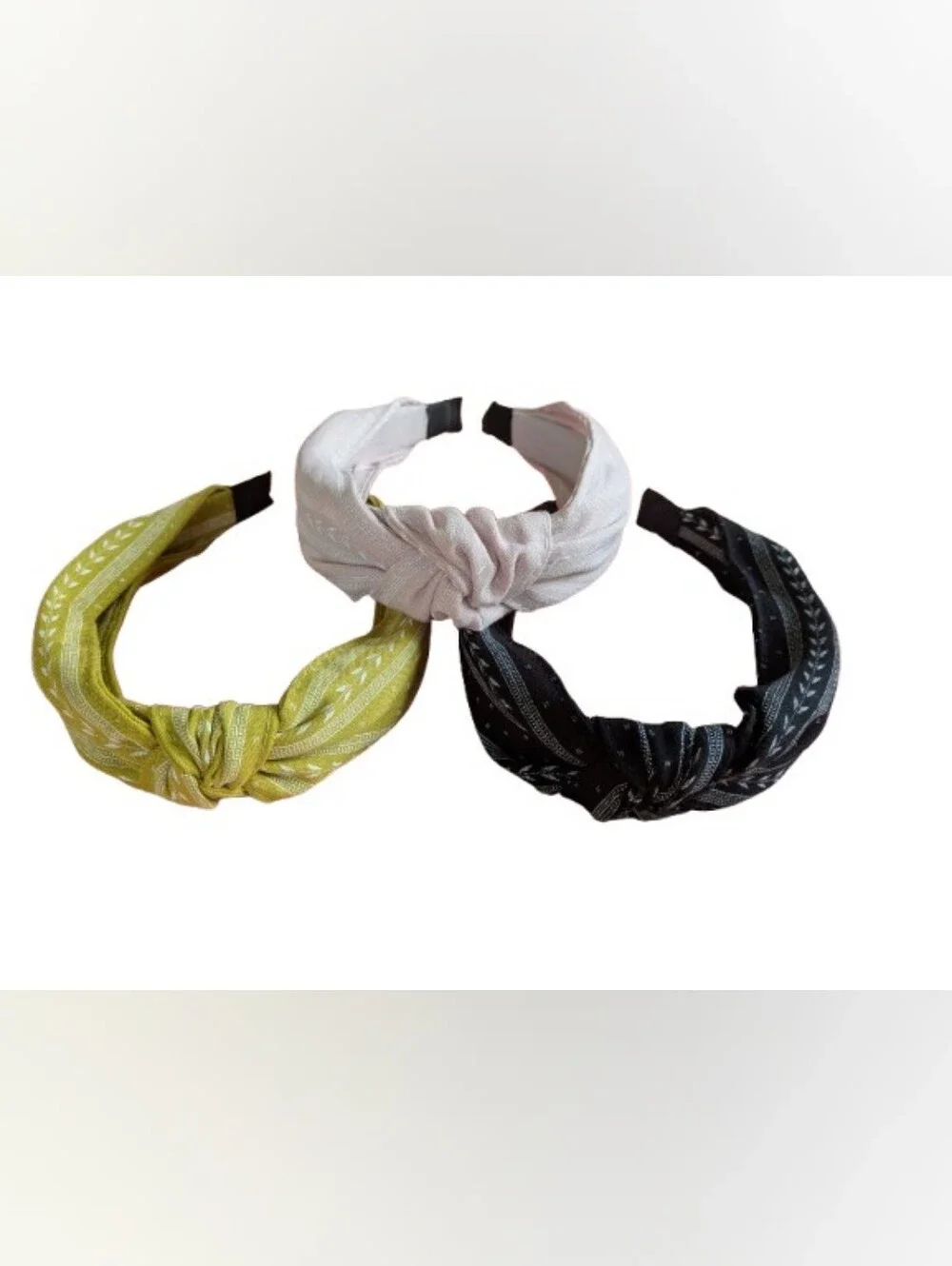 Women's Knotted Fabric Headband - Pink, Black, Olive